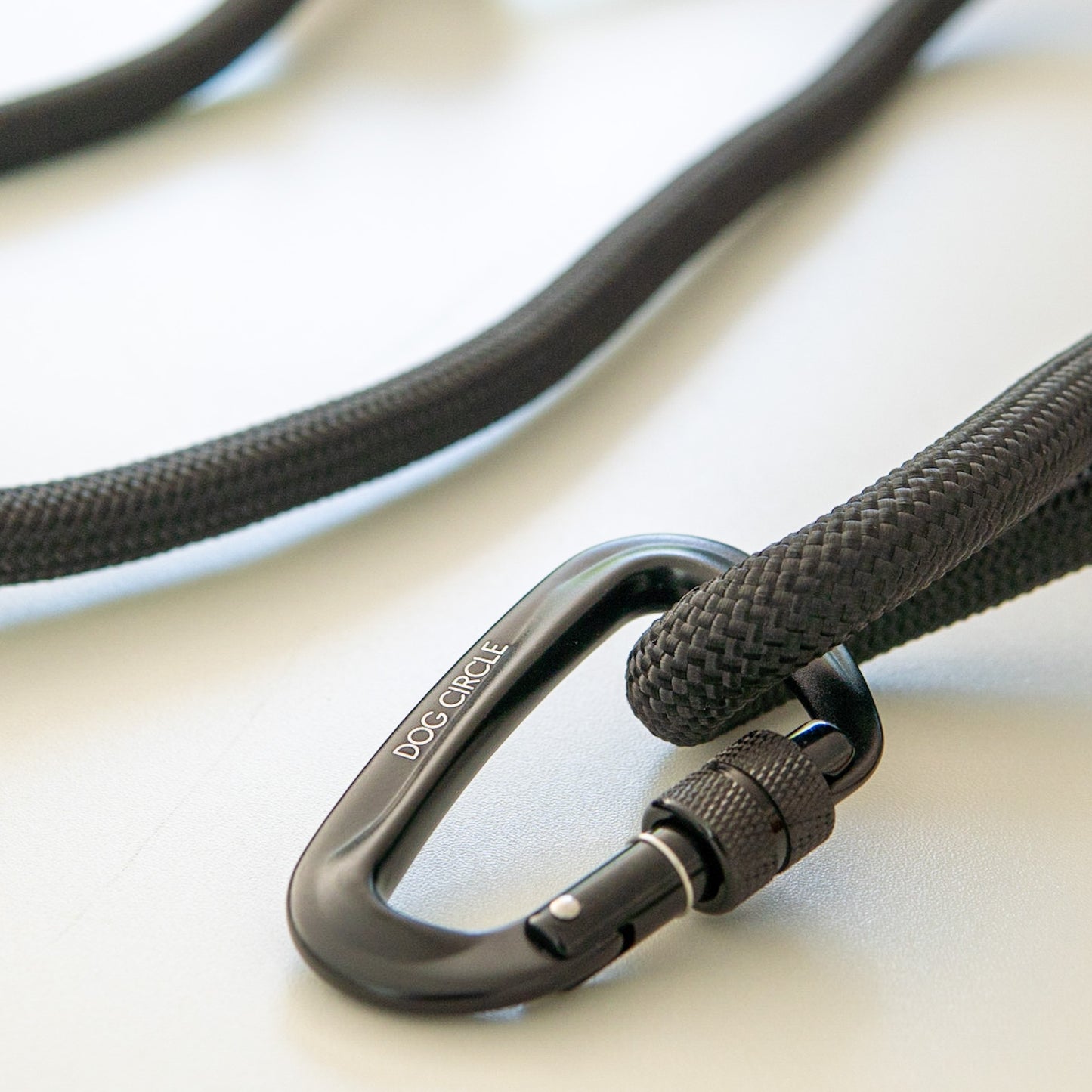 Single Carabiner Dog Rope Leash - Black