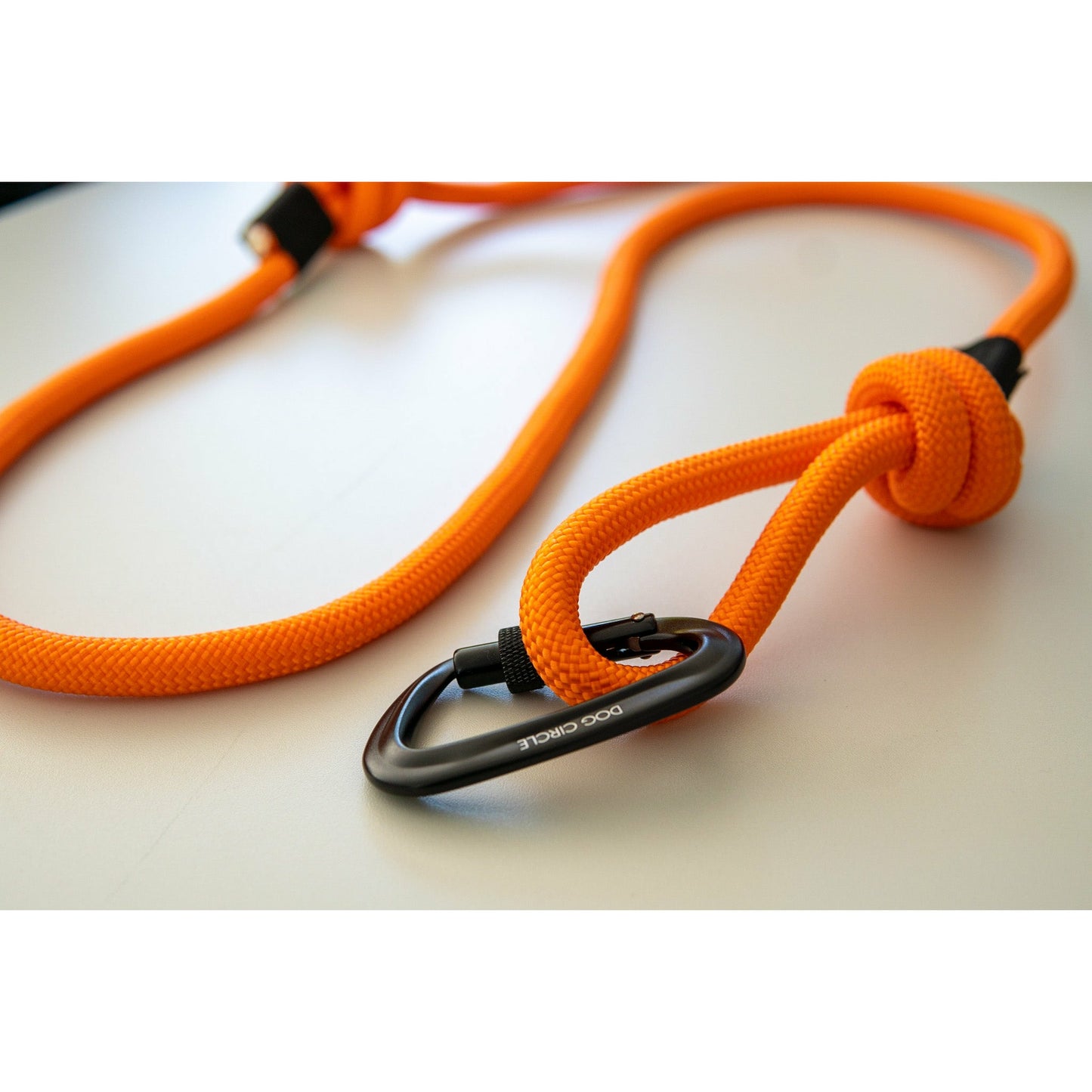 Single Carabiner Dog Rope Leash - Orange