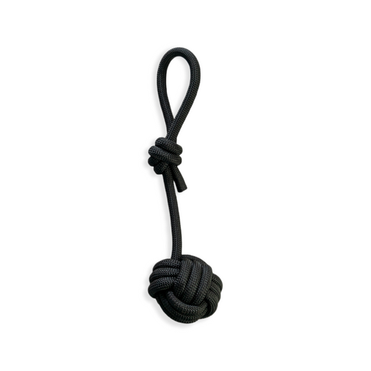 Dog Rope Ball Toy - Black