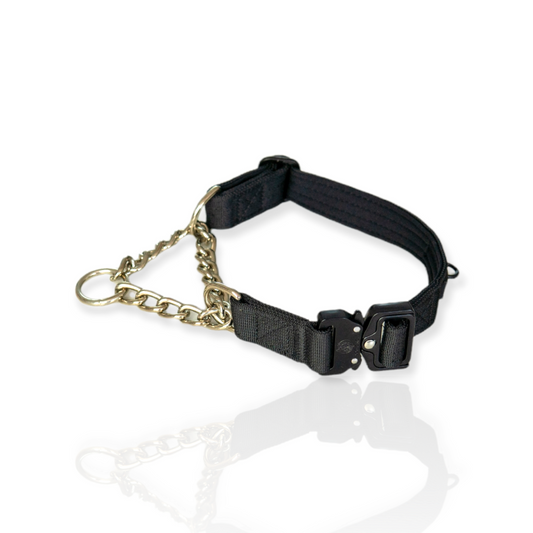 Everyday Dog Collar - Black Martingale 2.5cm/ 1"