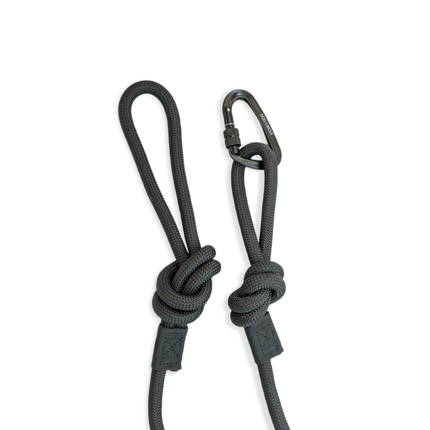 Single Carabiner Dog Rope Leash - Black