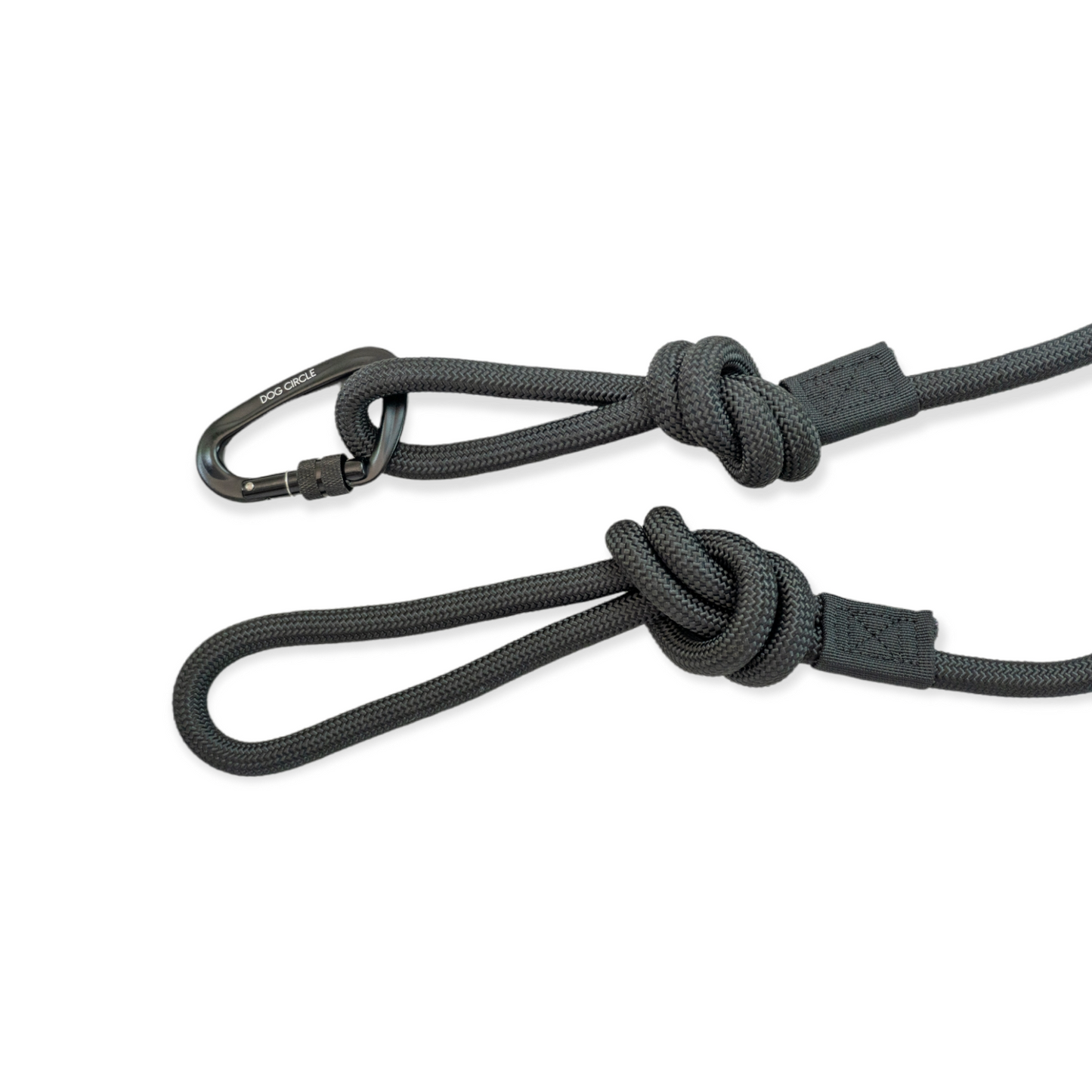 Single Carabiner Dog Rope Leash - Black