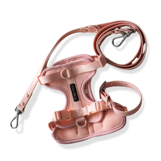 Dog Air Harness Set - Baby Pink