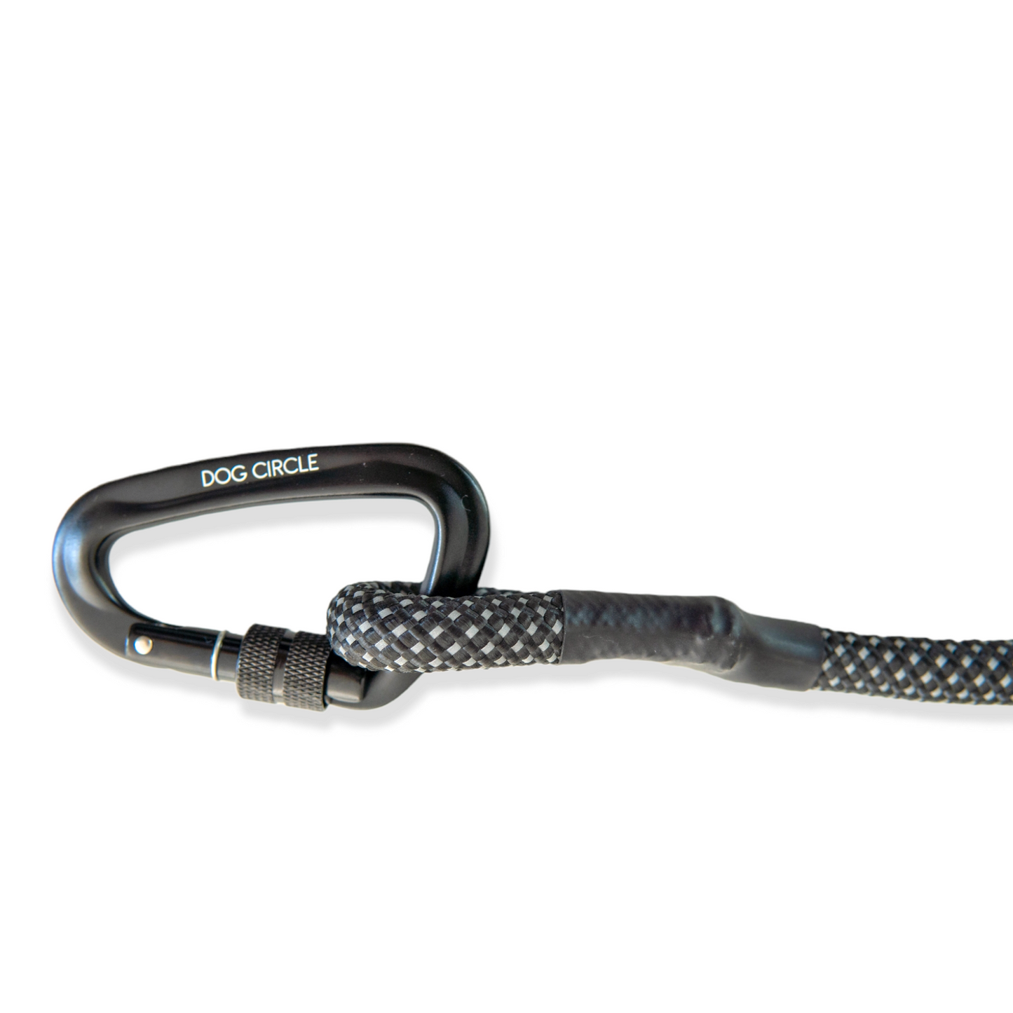 Double Handle Carabiner Dog Rope Leash - Granite